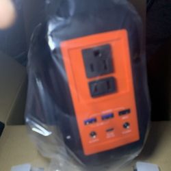 Powstream Electric Generator Power Station 2 Outlets 4 USB And Flash Light (solar Panels Add 50)