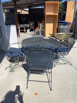 Patio wrought iron table