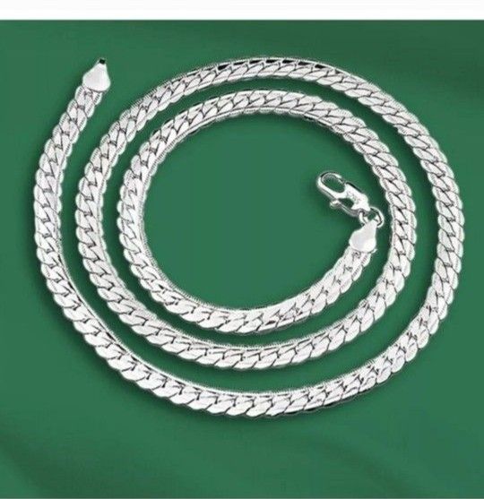 20" Diamond Cut Miami Cuban Link Chain Necklace 5mm Thick Stamped 925 Silver 