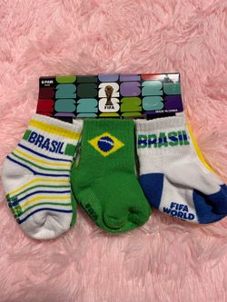 Brazil FIFA Baby Socks