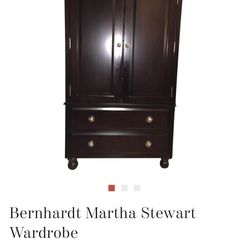 Solid  Mahogany Martha Stewart Wardrobe/Armoire