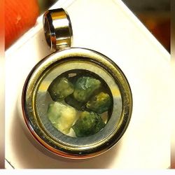 15mm Natural Emerald Gemstone Pendant 