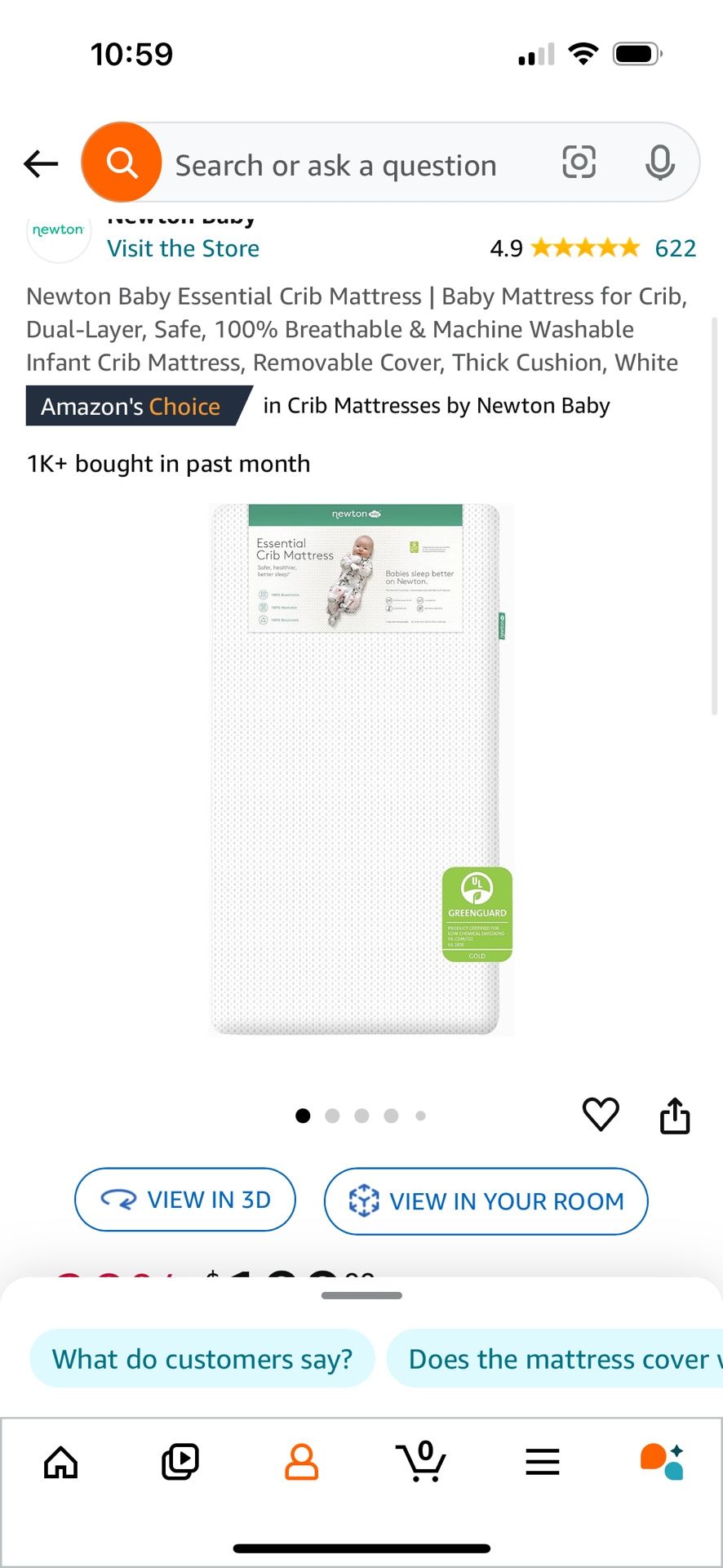 Newton Crib Mattress Brand New 