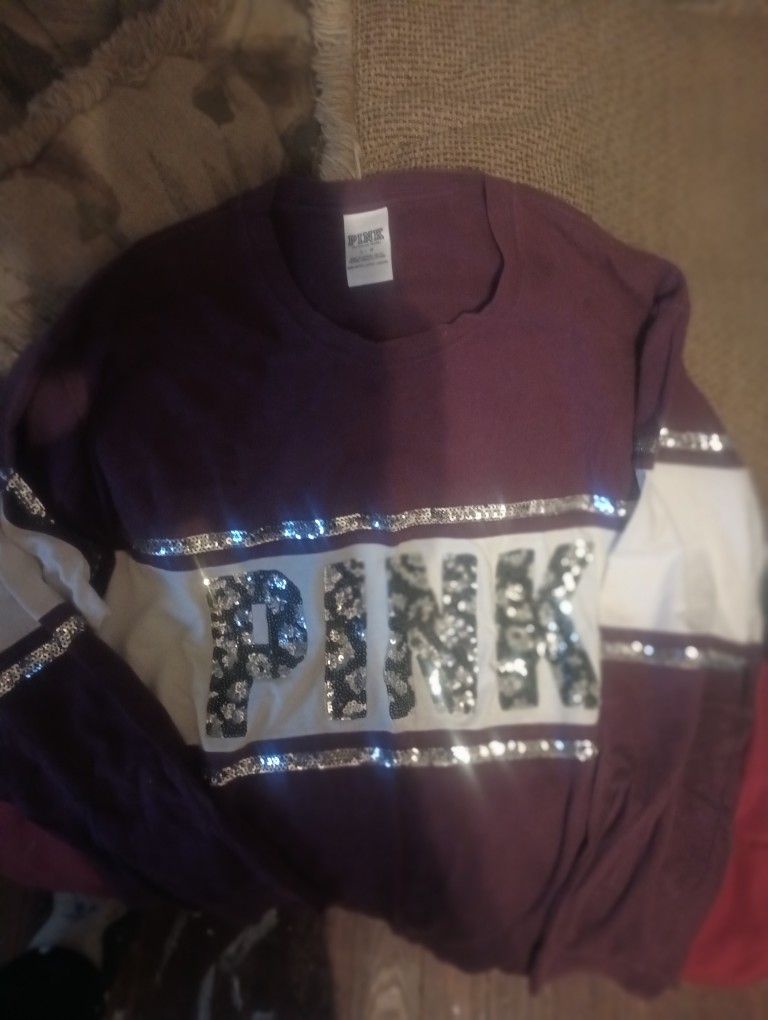 Ladies Large PINK Long Sleeve Shirt 