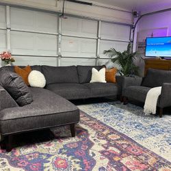 Free Delivery Sectional and Chair Set Sofa Couch