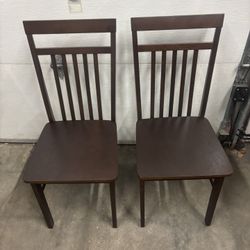 New Set of 2 Farmhouse Wooden Dining Chairs