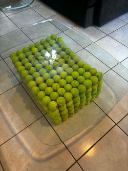 Handmade Tennis Ball Decor Table