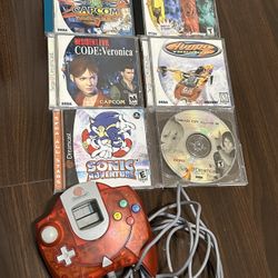 Sega Dreamcast Game Lot Bundle Marvel Vs Capcom Sonic Adventure Resident Evil Gauntlet Legends Hydro Thunder Controller