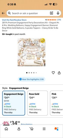 Engagement party decor