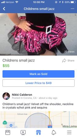 Girls jazz costume