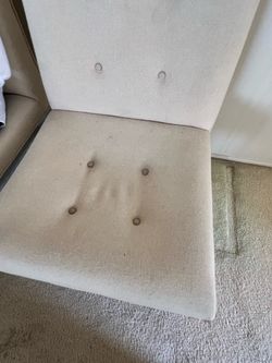 6 Beige Tufted Upholstered Chairs
