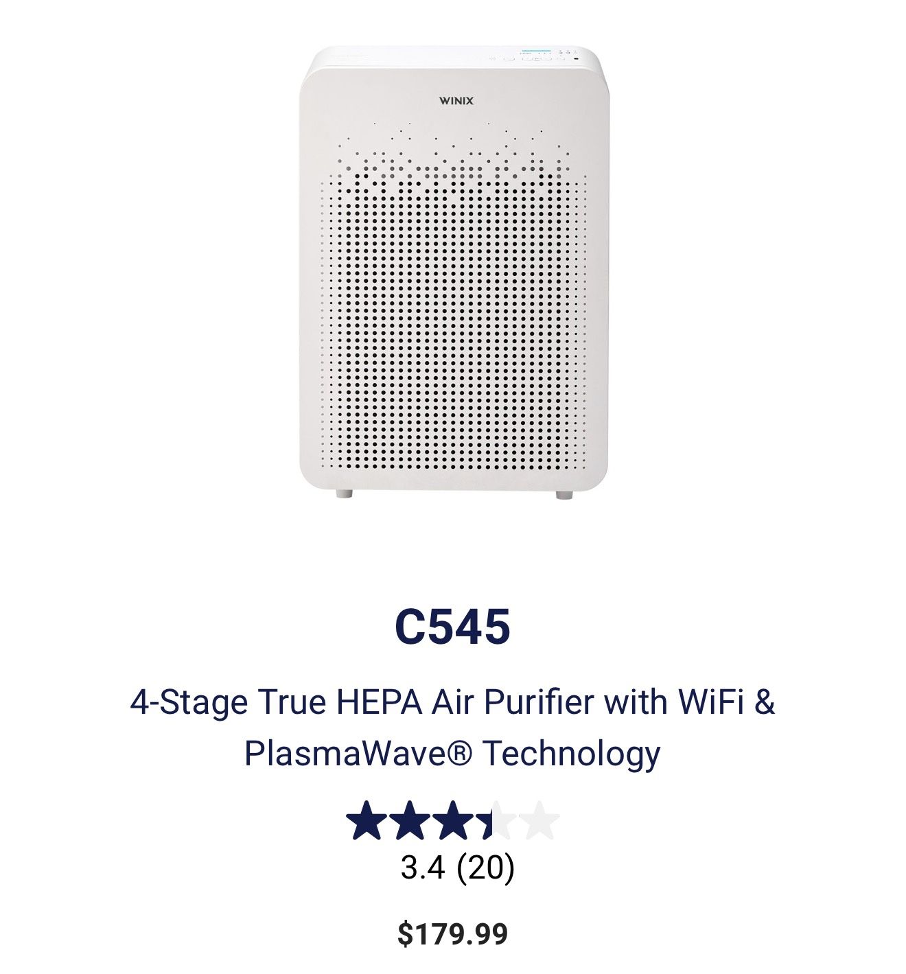 4-Stage True HEPA Air Purifier with WiFi & PlasmaWave® Technology