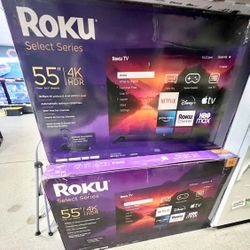 55 Roku Smart 4k HDTV In Box 6 Month Warranty. Free Delivery. 
