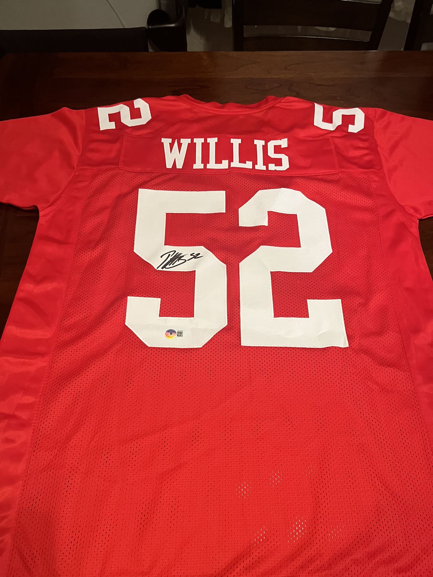 Hall Of Famer, Patrick Willis Signed The 49Ers Jersey