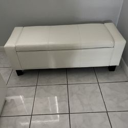 Cream Ottoman