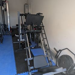 Hack squat leg press combo