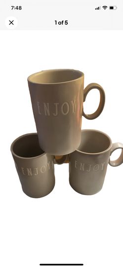 Rae Dunn Enjoy Mug Taupe 