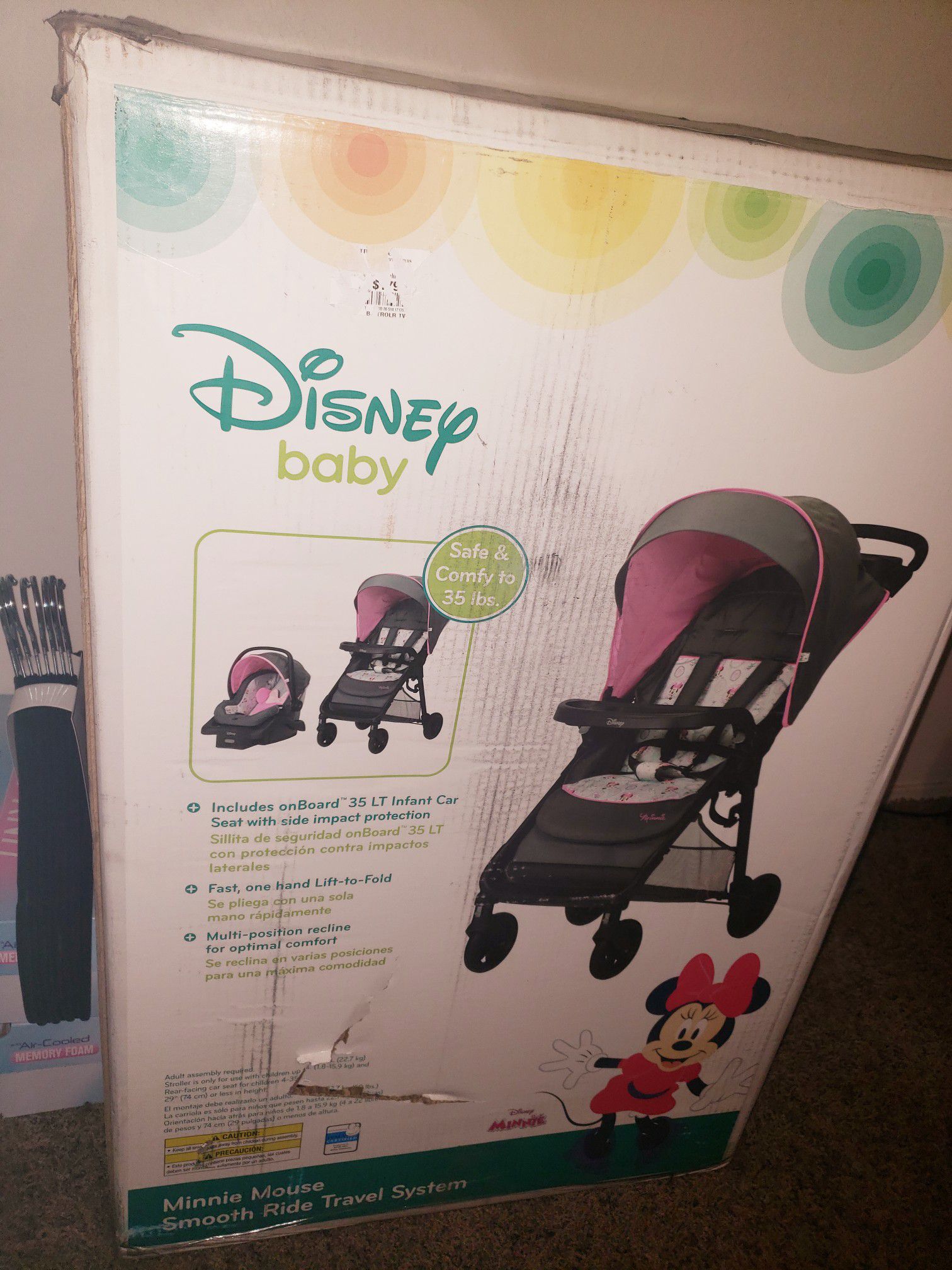 Minnie Mouse Disney stroller and car seat