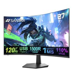 SANSUI 27” Gaming / Work Monitor New .