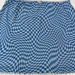 Wild Fable Geometric Skirt XL Mesh Outer /Solid Lined 