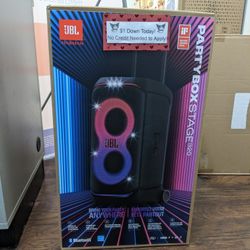 JBL Partybox Stage 320 Portable Wireless Party Speaker New - Payments Available - Pay $1 Down To take It home