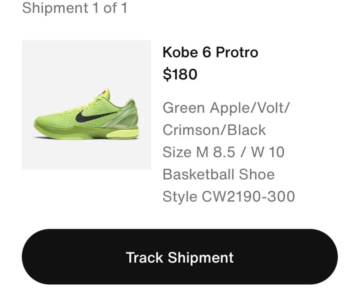 Authentic Kobe 6 Grinch With Box display picture 2