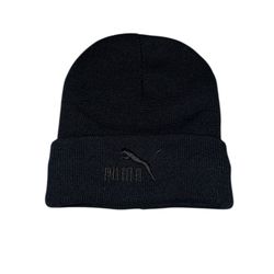 Puma Unisex Black Cuffed Beanie