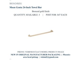 Moen Genta 24-Inch Towel Bar Bronzed Gold