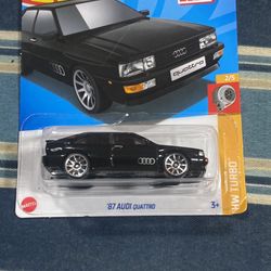 2024 Hot Wheels Black 87 Audi Quattro HW Turbo #102