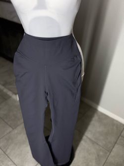 Gray High-Waist Fabletic Flared Leggings