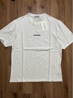 White acne studios clean logo tee size-M