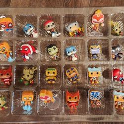 Opened/preowned Marvel Funko Pops, 24 piece, like new 