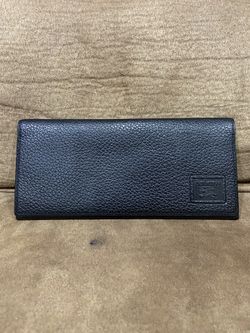 -Authentic-Burberry Black leather wallet