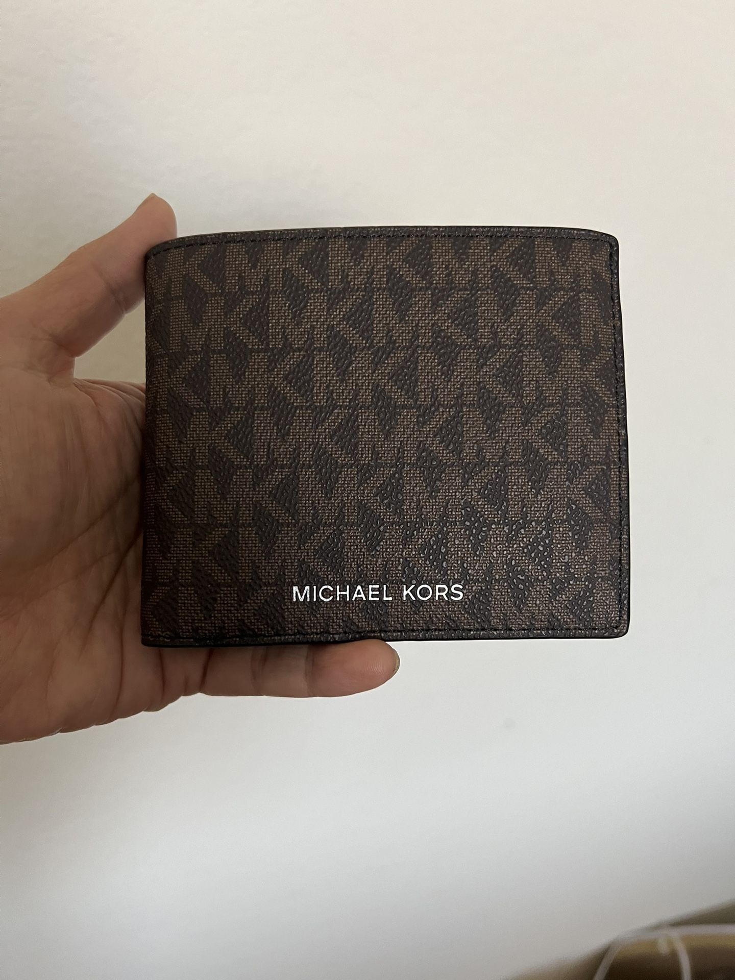 NWT Michael Kors Men's Cooper Billfold with Passcase Wallet ,Black, Brown and Black