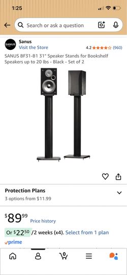 Speaker stand for book shelf speakers