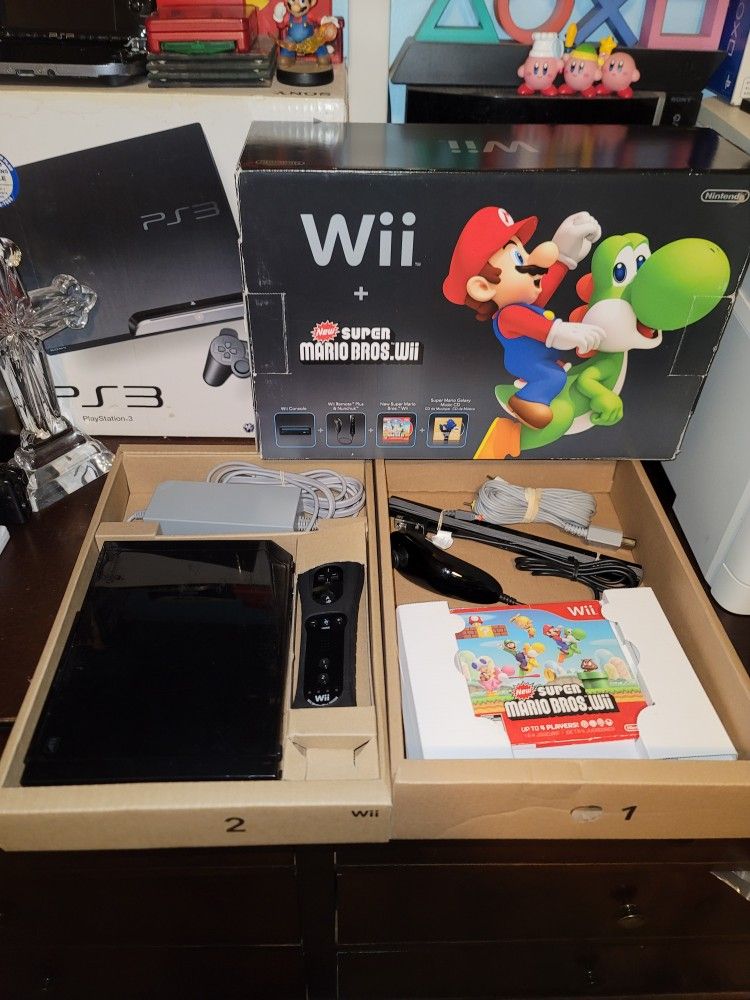Nintendo Wii In Box New Super Mario Bros. Edition