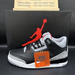 AIR JORDAN 3 RETRO ''FIRE RED-CEMENT GREY '' 