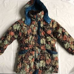 Winter Coat With Floral Design