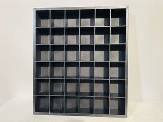 New 36 Shot Glass Display Holder Wall Mount Rack Shelf Black 16.5" x 14.5"