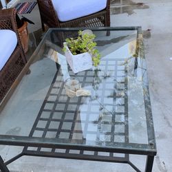 Iron Glass Coffee Table
