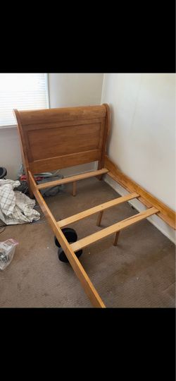 Wooden bed frame