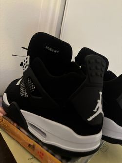 Air Jordan 4 Black White Sneakers