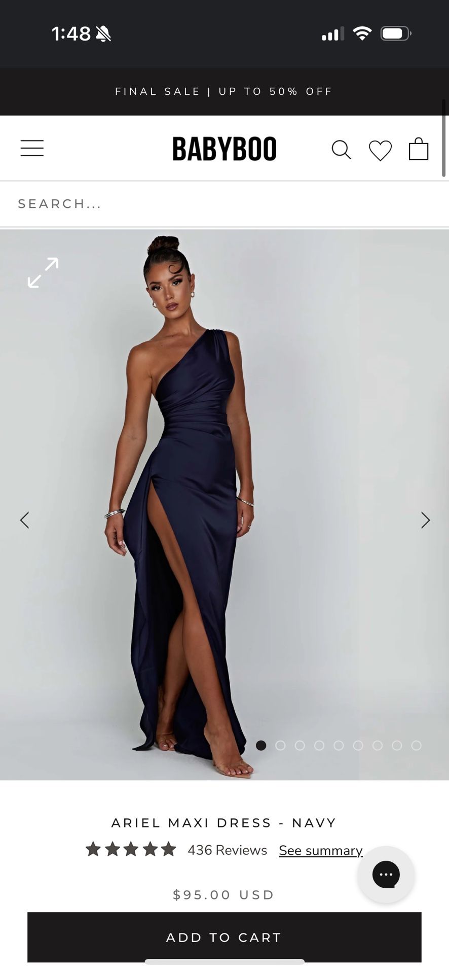 babyboo navy blue dress Manuela Maxi Dress main image 1