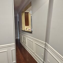 Large Silver Framed Mirror