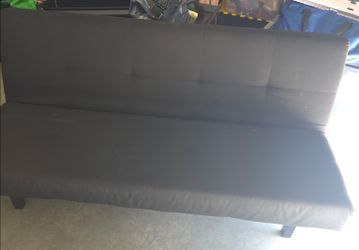 Black Fabric Futon Sofa Bed