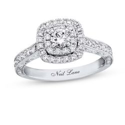Neil Lane Round-Cut Diamond 14k White Gold Ring 7/8 ct Tw
