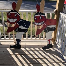 Wooden Replica of Chief Wahoo