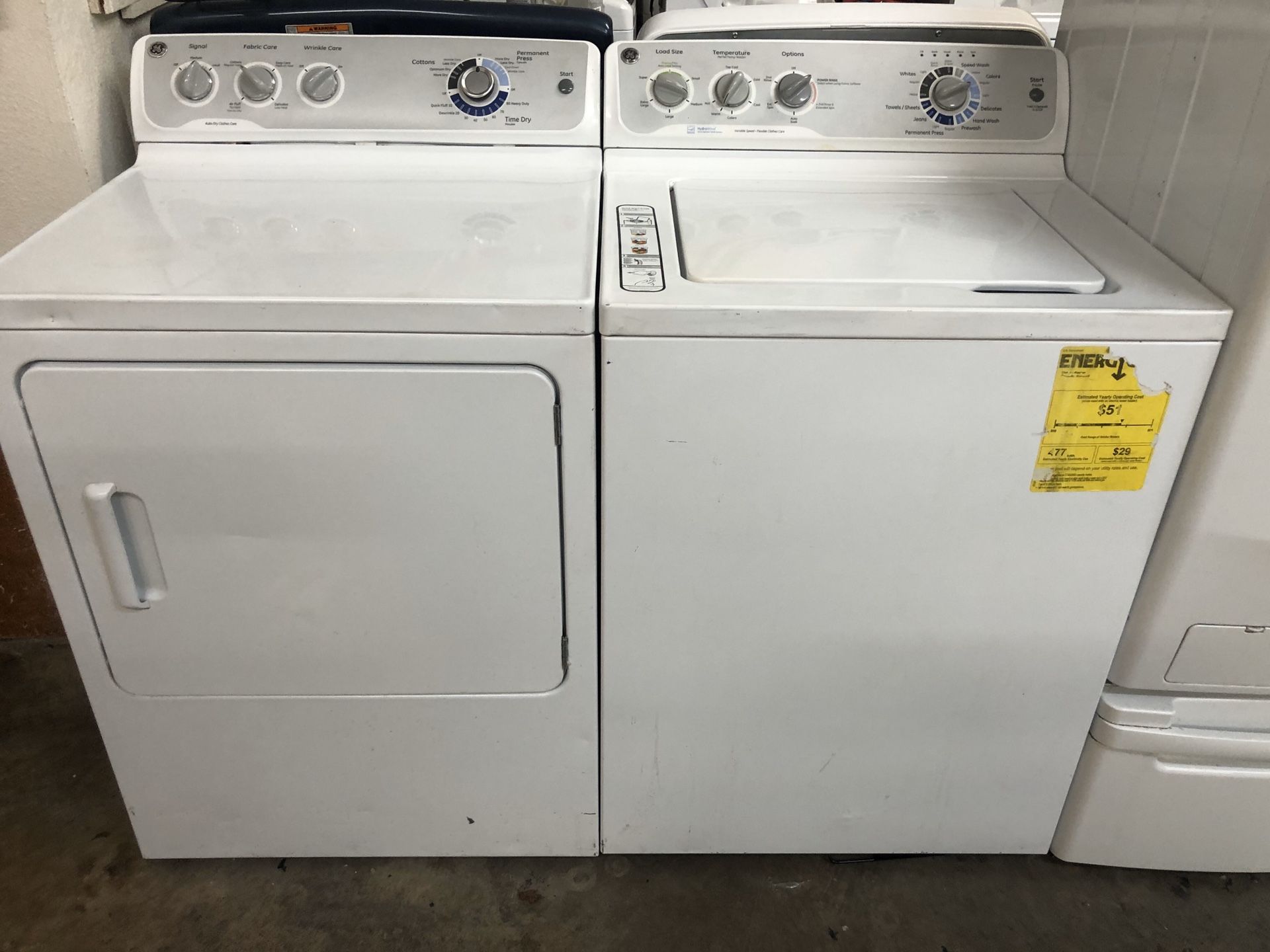 GE Washer And Dryer Set