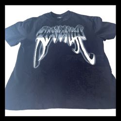 Revenge Men's Black and Silver T-shirt Size XLarge 