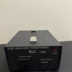 ELC T Series 2000+ Watt Voltage Converter Transformer - Step Up/Down - 110v to 220v / 220v to 110v Power Converter - Circuit Breaker Protection, CE Ce
